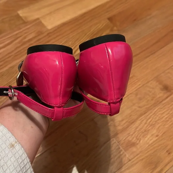 Cosmopolitan NWOT❗️D’orsay Ankle Strap Pointy Toe Shoes Flats with Pink - Picture 6 of 9